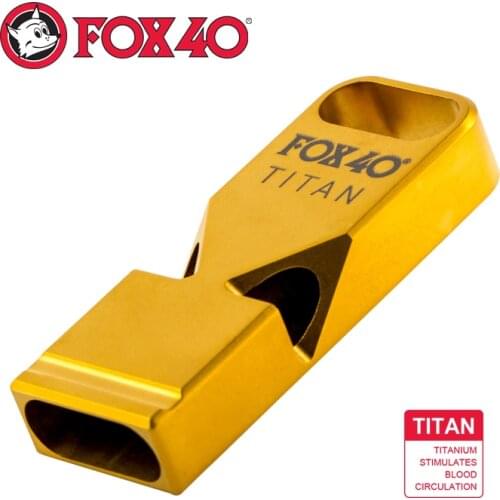 Canada Original Fox 40 TITAN Premium Dual Tone Titanium Whistle from the Worldwide Leader in Pea-less Whistle Technology