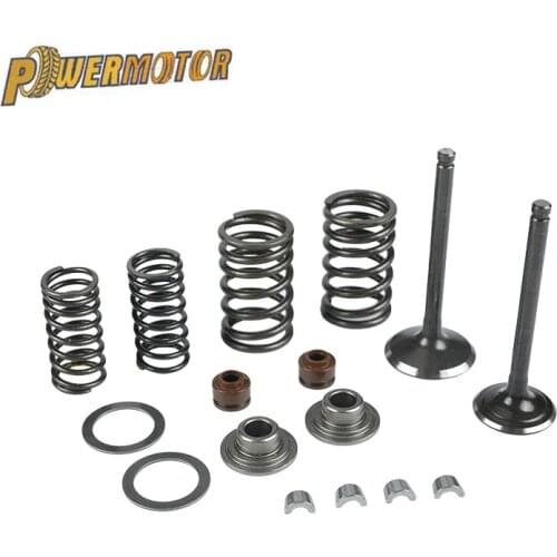 Motorcycle Intake Engines Valve comp Springs Cotter Seal Assy For Lifan 125 140 150cc Horizontal Dirt Pit Bike ATV Quad