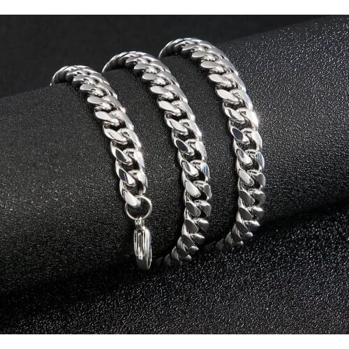 8mm Stainless Steel Classic Cuban necklace For Men Women Necklace Jewelry