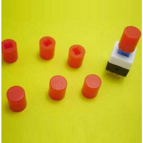 200pcs 6*10mm red button cap self/ non self locking switch button cap for 5.8*5.8/ 7*7/ 8*8/ 8.5*8.5mm buttons