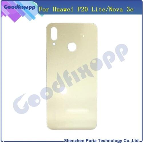 For Huawei P20 Lite/Nova 3e Battery Cover Glass Back Hosing Door Cover For Huawei Phone Replacement Parts P20 Lite Nova 3e Case
