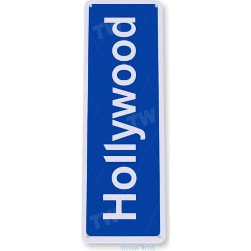 ZMKDLL Hollywood BLVD Street Sign Los Angeles La California Metal Decor Tin Sign 20x30