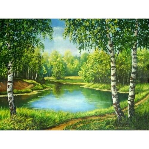 Landscape Scenery DIY 11CT Cross Stitch Embroidery Kits Needlework Craft Set Cotton Thread Printed Canvas Home Design