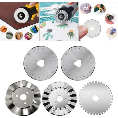 45mm Round Rotary Cutter Blades Kit Sewing Crafts, Cuts Quilting Fabric, Paper,Leather, and More