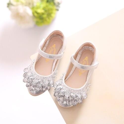 2021 NEW Rhinestone Glitter Kids Girls Shoes Princess Girls Sandals Toddler Big Girls Wedding Party Shoes