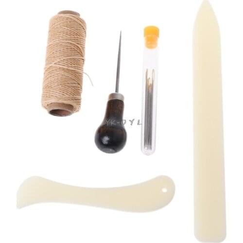 New 11 Pieces Bookbinding Kit Starter Tools Set Bone Folder Paper Crafts Sewing