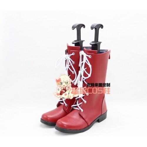 Touken Ranbu Online Game Gotou Toushirou Red Cosplay Shoes Boots X002