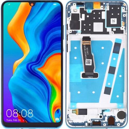 Original LCD With Frame For HUAWEI P30 Lite LCD Display Screen P30Lite LCD Screen Nova 4e 24MP/48MP Repair Parts
