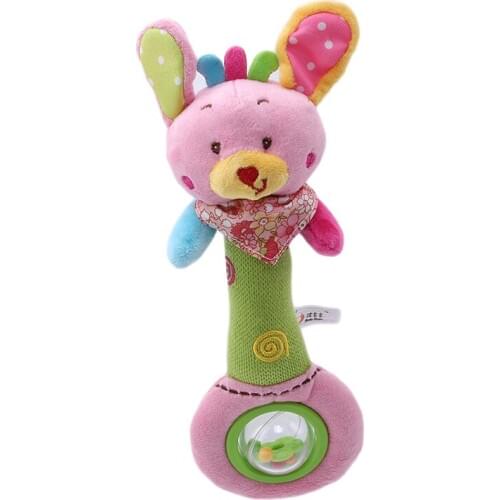 Plush Dolls Baby Toys Cartoon Baby Rattle Toys For Newborn 0-12 Months Educational Toy Animal Hand Bells Baby Speelgoed