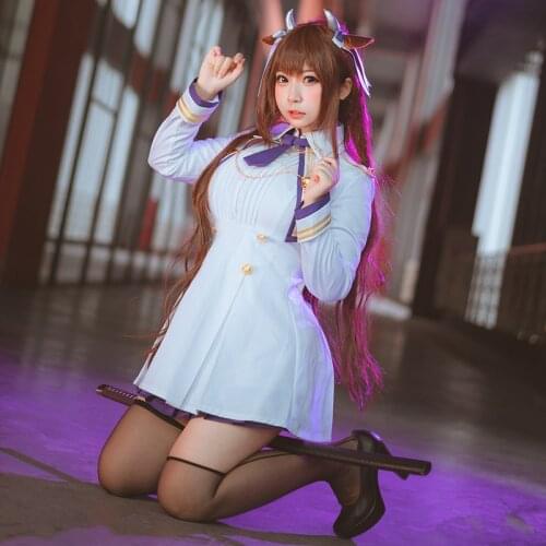 Hot Game Azur Lane Kashino Cosplay Costume Fashion White Combat Sexy Dress Uniform Female Party Role Play Clothing For Shows