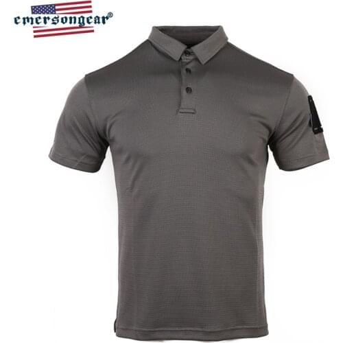 Emersongear Blue Label Mens Polo Shirt Trainining T-shirt Tactical Quick Dry Outdoor Sports shirt Hunting Cycling Hiking Tops