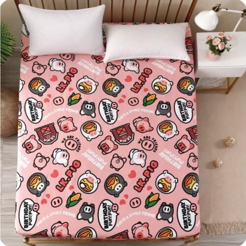 100% Cotton Cute Fitted Sheet For Children Adjustable Mattress Covers Single Bed sheets with elastic bands For Boys And Girls