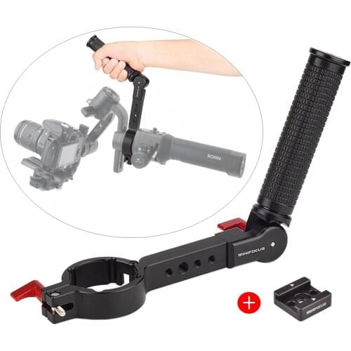 DSLR Camera Stabilizer Ronin S Handle Grip Handgrip for DJI RoninS can Adjust 180 Degree with Cold Shoe Monitor Video Light Mic