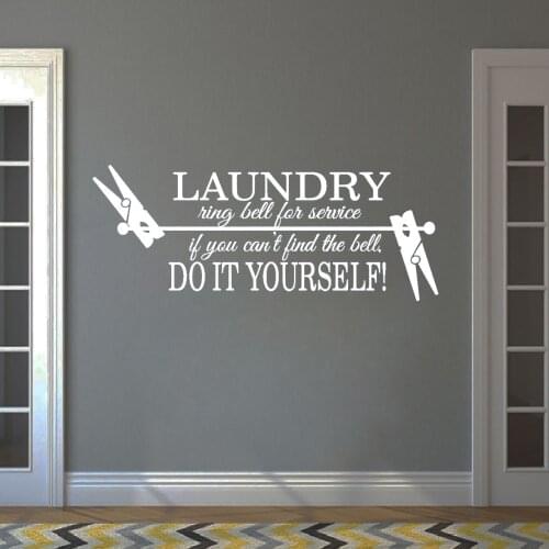 Laundry Room Washing Quotes And Signs Wall Sticker Decoration For Washing Room WC And Toliet Sticker Decor Accessories DW9193