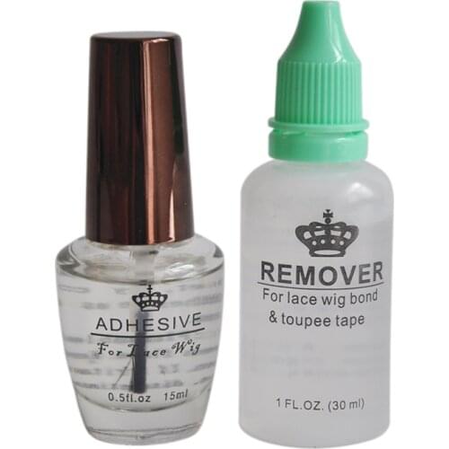 0.5FL .OZ(15ml) Adhesive Glue&30ml Remover Profession Wig Adhesives Glue For Lace Wig Hair Beauty Salon Accessory Wig Glue