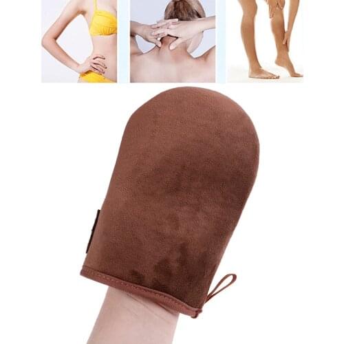1Pc Brown Reusable Body Self Fake Tan Applicator Tanning Gloves Cream Lotion Mousse Glove Self Tanner
