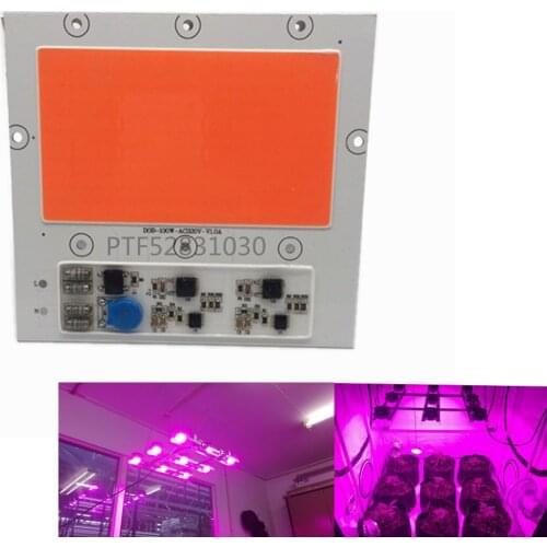 1PCS COB LED 100W 150w ac220V high power Floodlight Bead DOB Chip full spectrum Pink plant grow lamp light anti Lightning 4KV