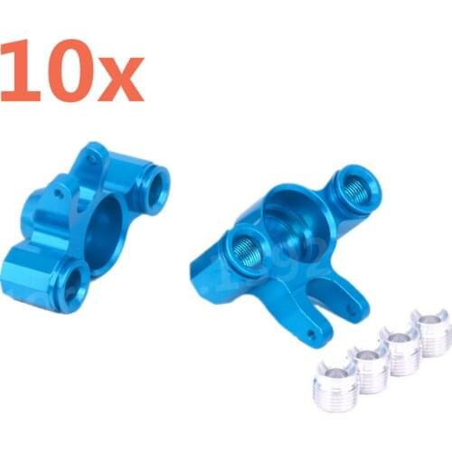 10Pieces RC Car Upgrade Part Steering Hub Carrier(L/R) 5334 For 1/10 Traxxas E-Revo Summit Slayer Maxx 3903/5/8 4907/8 T4114BLUE