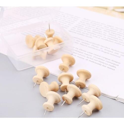 15Pcs unique Nautral Wooden Pushpins Thumbtack Board Pins used for Drawing Photo Wall home decorative accessories