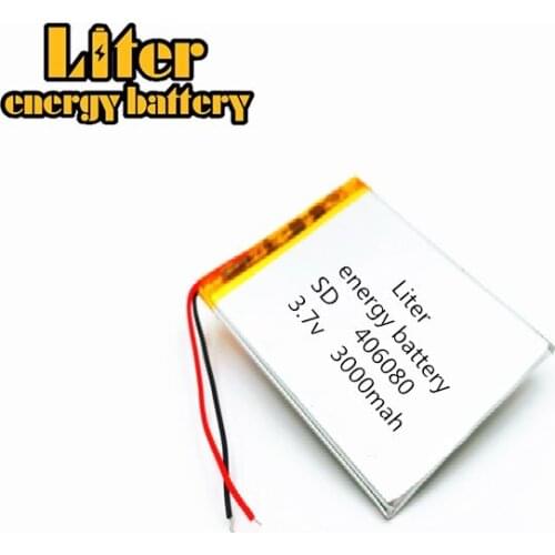 406080 3.7V 3000MAH Lithium polymer Battery with Protection Board For VX787 VX530 VX540T VX585 396079 MP4 MP5 DVR GPS 405980