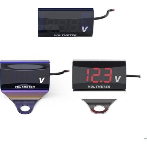 Digital Display Voltmeter Car Motorcycle Voltage Volt Gauge Panel Meter With Bracket 8V-150V LED