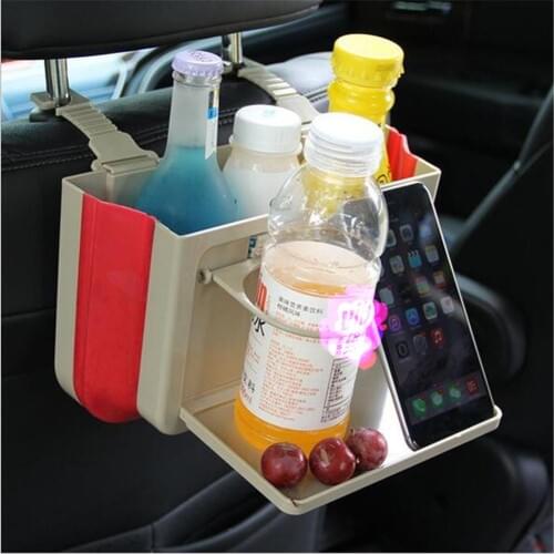 Car Styling Backseat Organizer Car Cup Holder Tablet Stand Storage Box Foldable Car Phone Holder Auto Drink Organizer Container