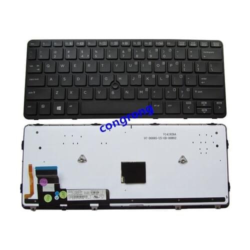 US Black keyboard FOR HP EliteBook 820 G1 820 G2 backlight With pointing sticks Laptop Keyboard English
