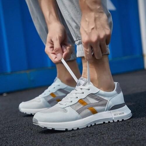 Men Casual Shoes Comfortable Mesh Shoes Summer Breathable Men Loafers Wide Slip On Walking Shoes Men Tenis