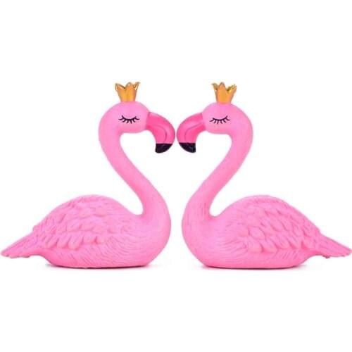 Flamingo Swan Love Bird Figurine Ornament Garden Fairy Decor Glass DIY Accessories Home Decoration Miniature Valentine Day Gift