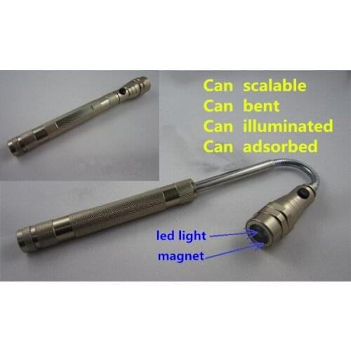 Multifunction flashlight magnetic Pick up Device LED retractable Antenna lights Can be bent magnetic flashlight Hose lights