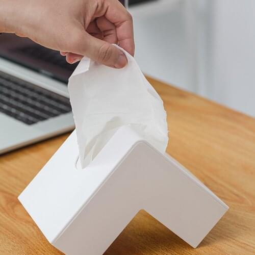 Home Kitchen Storage Resin Polygon Tissue Box Container Napkins Paper Towels Storage Boxes Wipes Case Napkin Box Holder Office