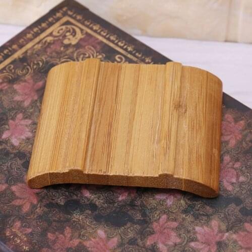 Nutural Bamboo Soap Holder Dish Tray Stylish Vintage Storage Teacup Mat For Home Bathroom Kitchen