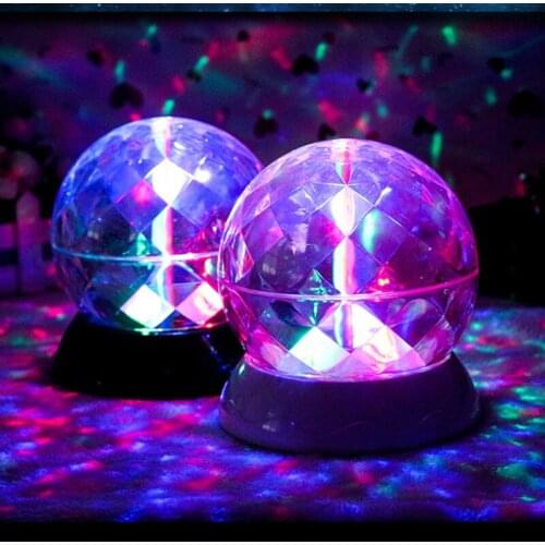 Romantic Colorful Sky Projector LED Starry Night Light Lamp Rotating Crystal ball Table Nightlight Lamp For Children Baby Kids