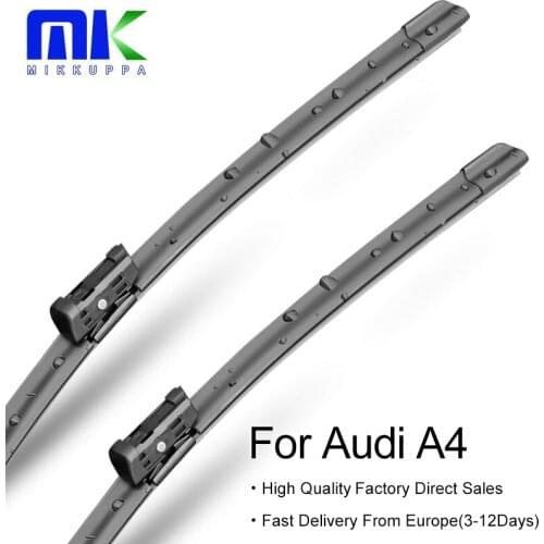Mikkuppa Wiper Blades for Audi A4 B5 / B6 / B7 / B8 / B9 Hook / Latch / Slider / Push Button Arms Model Year from 1995 to 2018