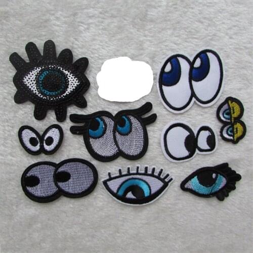 Style new eye For Clothing Iron On Embroidered Appliques DIY Apparel Accessories Patch For Clothing Fabric Badges C339-C5880