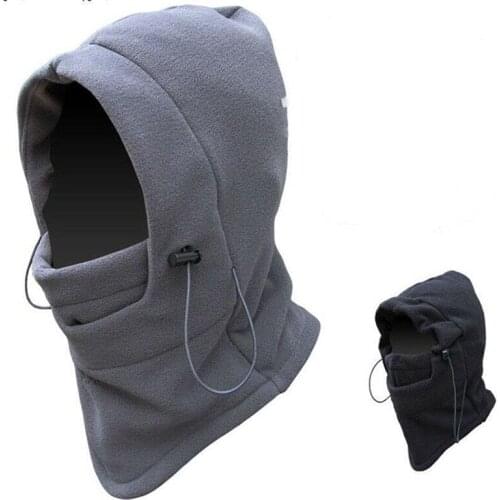 Thermal Fleece Balaclava Hat Hooded Neck Warmer Winter Sports Face Mask for Men Ski Bike Motorcycle Helmet Beanies Masked cap