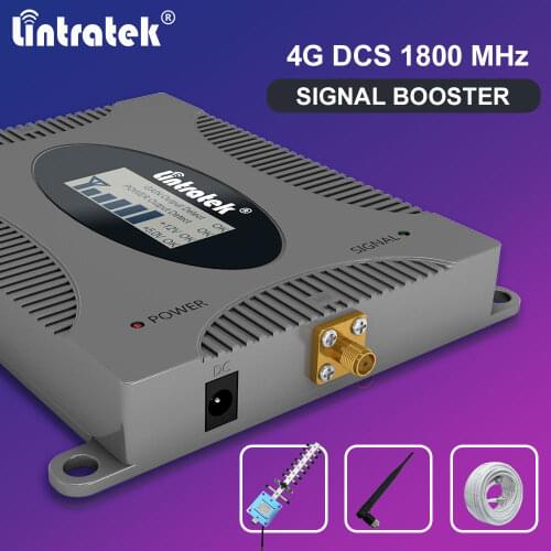 Lintratek Cellular Signal Booster 4G DCS 1800MHz Mobile Cell Phone GSM 4G Amplifier Band 3 Yagi Antenna kit Signal Repeater