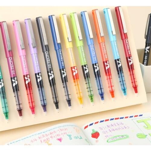 Japan PILOT BX-V5 0.5mm V7 0.7mm Straight Pen Large Capacity Color Ink Gel Pen Cute Stationary School Supplies
