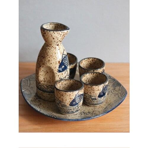 Japanese Home Bar Sets Bar Creative Sake Barware Cups Set Flask Wine Set Gift Set Kieliszek Do Wina Drink Dispenser BD50BS