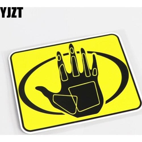 YJZT 13.7CM*11CM Cartoon Hand High-quality PVC Car Sticker Decal Graphical 13-0582