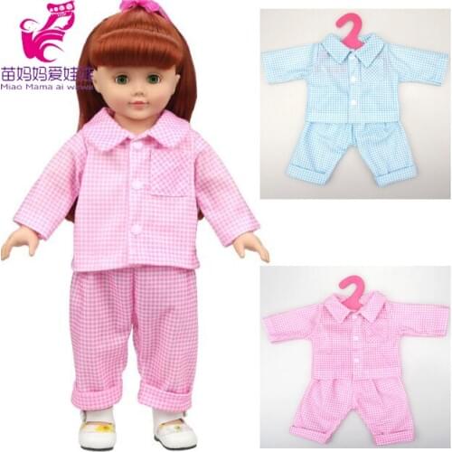 1pieces girl doll clothes pink and blue pants set for 18" 45CM girl doll alexander doll skirt