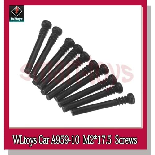 10Pcs A959 Screws A959-10 Round stepped Screw 2*17.5mm for WltoysA959 A969 A979-B RC Car Parts