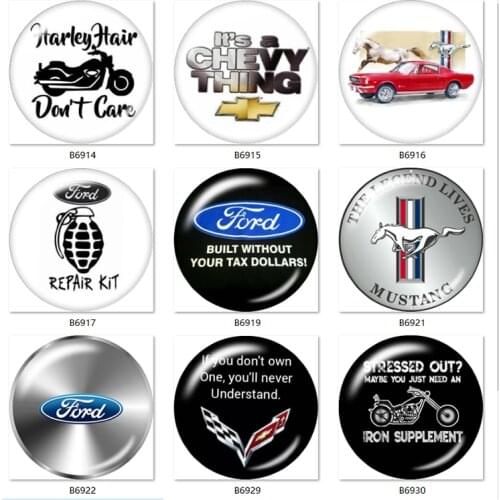 10pcs mixed car horse 12mm/18mm/20mm/25mm Round photo glass cabochon demo flat back Making findings B6914