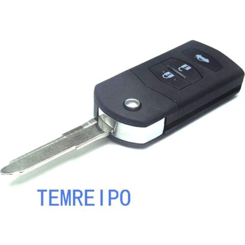 10pcs/lot 3 Buttons Key Shell fit for MAZDA 2 3 5 6 RX8 MX5 Flip Remote Case Fob Replacement shell