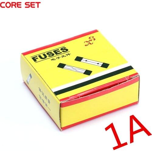 100PCS/box 5*20mm 1A 250V fuse Quick Blow Glass fuse High quality