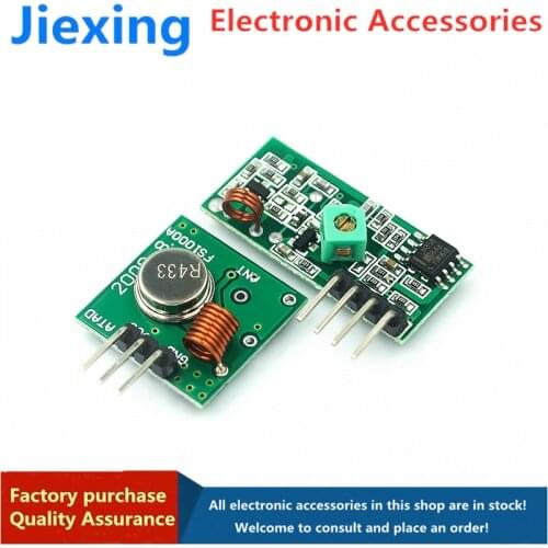 2pcs=1 pair of 5V super regenerative receiving module/wireless receiving module/wireless transmitting module 433/315MHZ