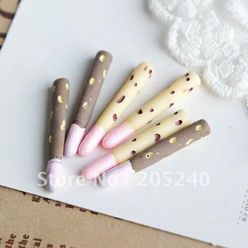 20pcs Mixed 2colors Cute Resin Food For Diy Decoration