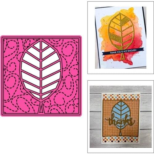 2020 New Square Background Metal Cutting Dies For DIY Embossing Leaves and Decoration Greeting Card Album Scrapbooking No Stamps