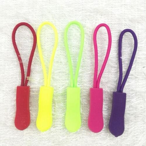 30pcs/Bag Outdoor 15 Color Zipper Pulls Cord Rope Ends Lock Zip Clip Buckle For Accessories Backpack Clothing