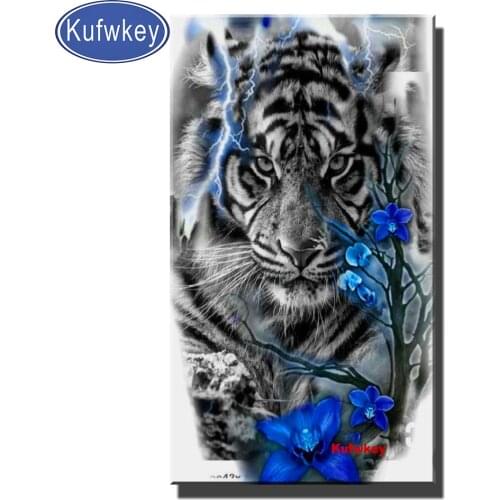 5d diy diamond painting full round drill 3d Cross stitch ,diamond mosaic Sets Tiger Blue Orchid handmade diamond Embroidery Sale